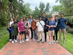 Group of MSEM students on the Johns Hopkins campus.