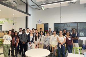 New MSEM and MSIL cohorts touring the Pava Center for Entrepreneurship