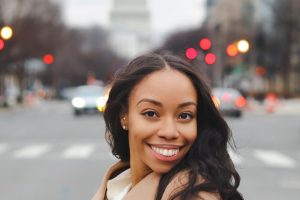 Jasmyne Jackson in front of the Capitol Building in Washington, D.C.